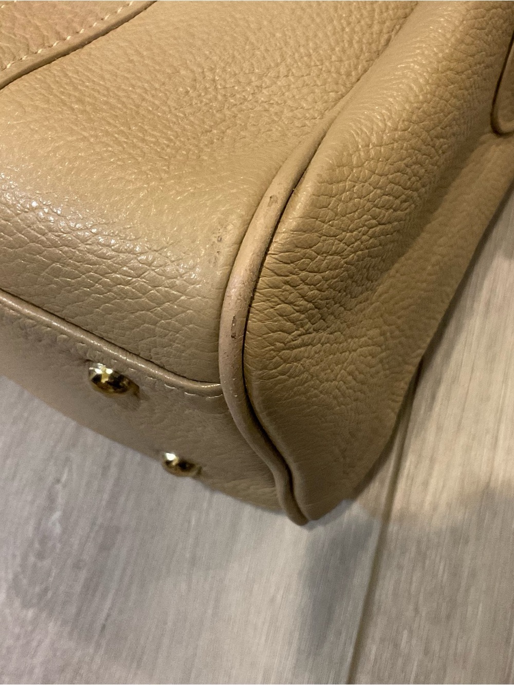 TERZETTO Loreto Pebble Leather Satchel/Shoulder in Camel - Picture 12 of 12